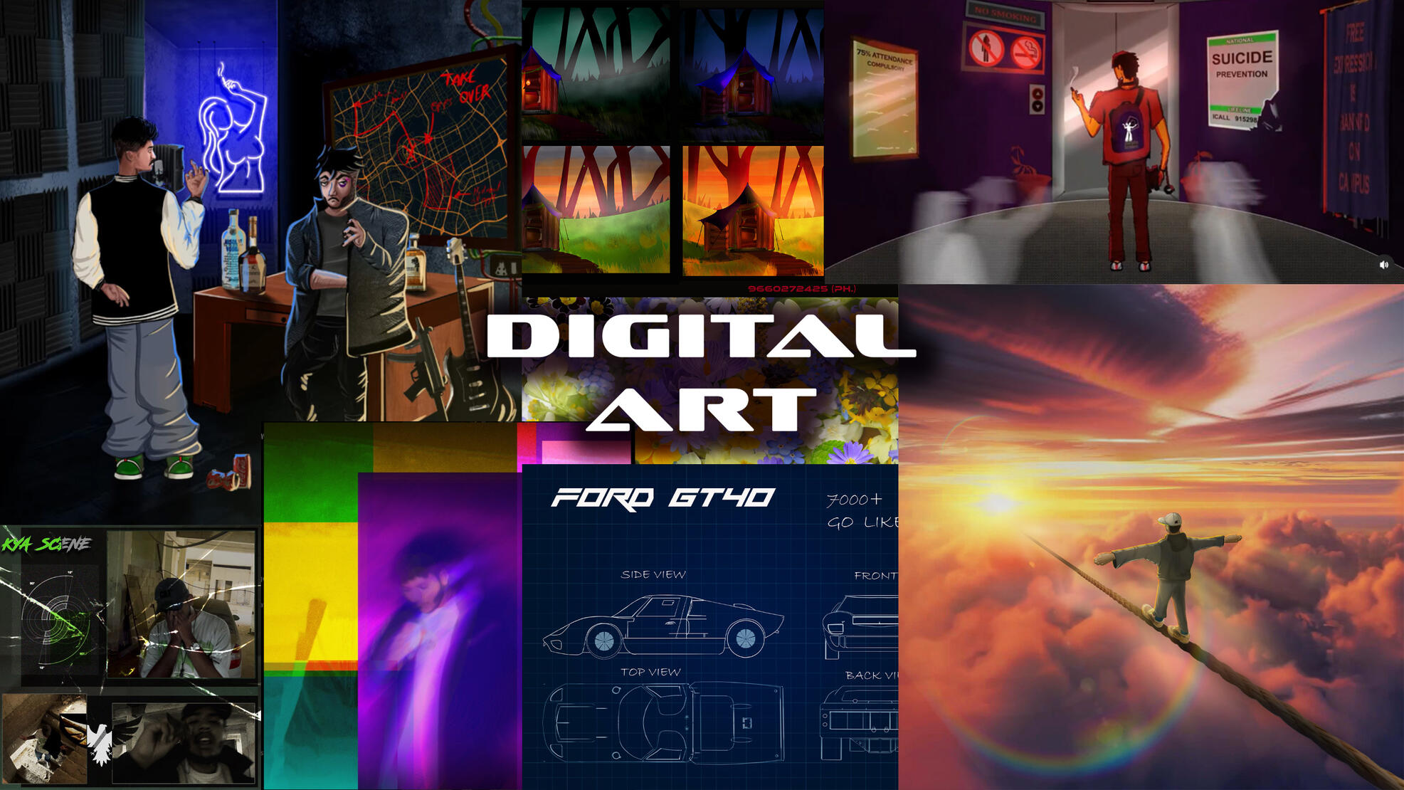Social media posts, Album Covers, 2D digital Art